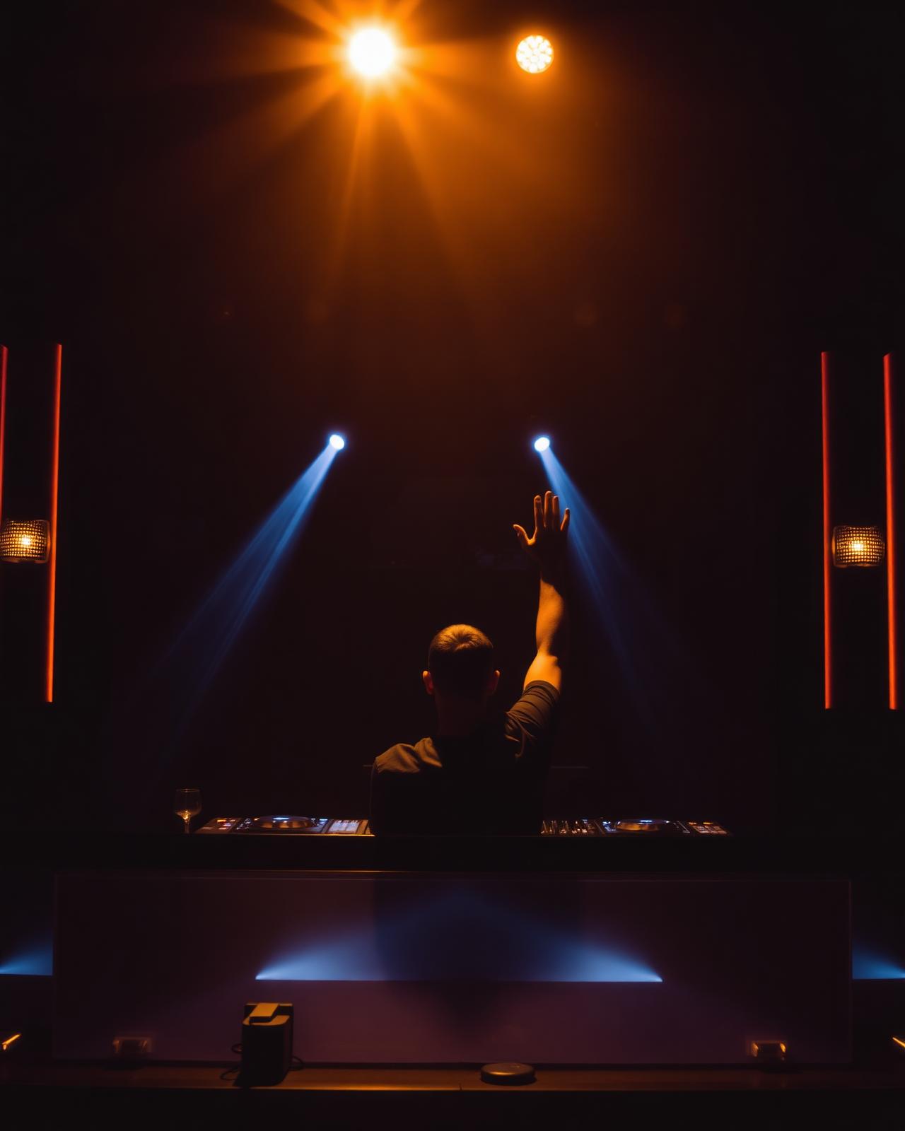 DJ performing to a packed room at Centro Nightclub Lawrence