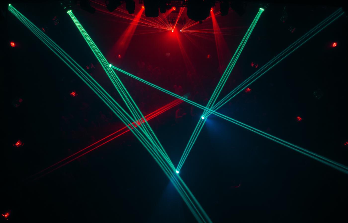 Laser lighting over the Centro Nightclub dance floor
